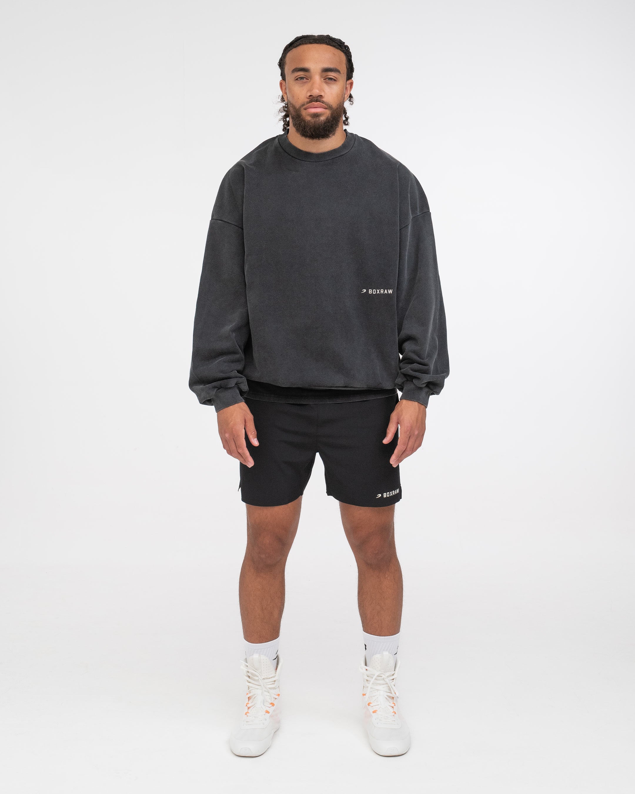 Sparring Club Oversized Sweatshirt - Washed Black