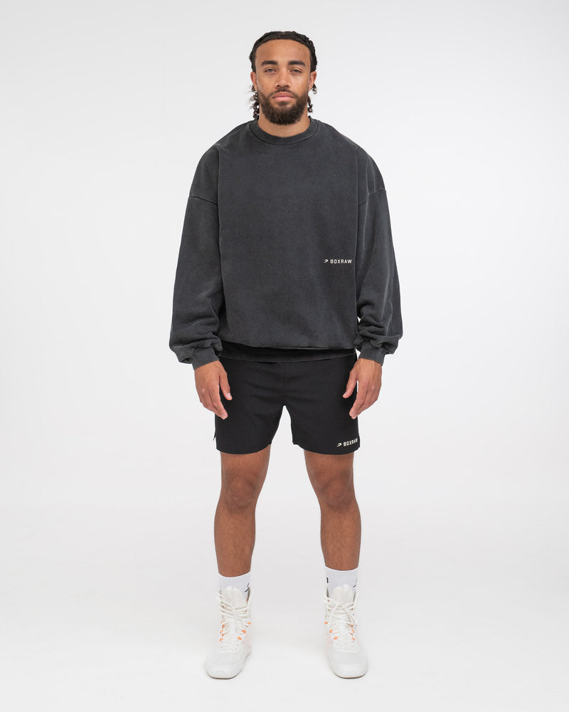 Sparring Club Oversized Sweatshirt - Washed Black