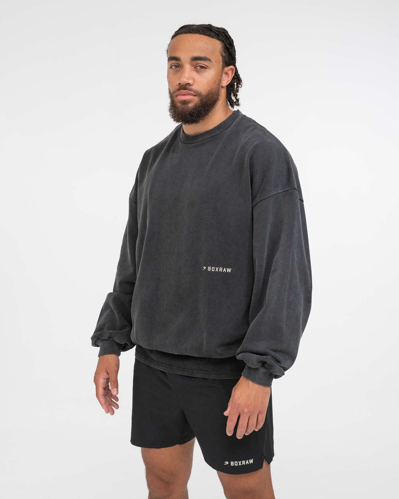 Sparring Club Oversized Sweatshirt - Washed Black
