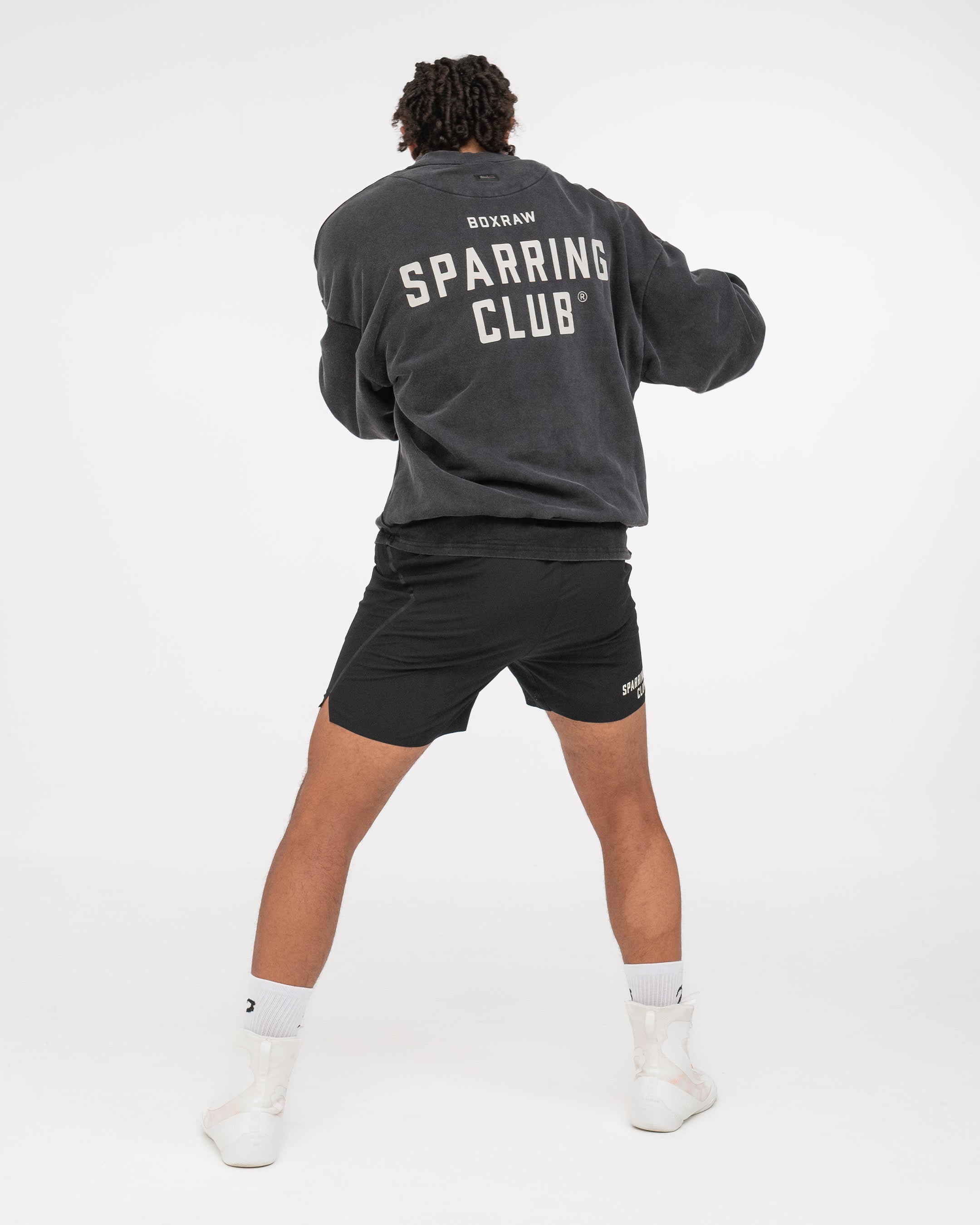 Sparring Club Oversized Sweatshirt - Washed Black