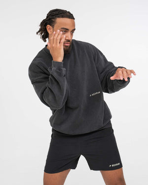 Sparring Club Oversized Sweatshirt - Washed Black