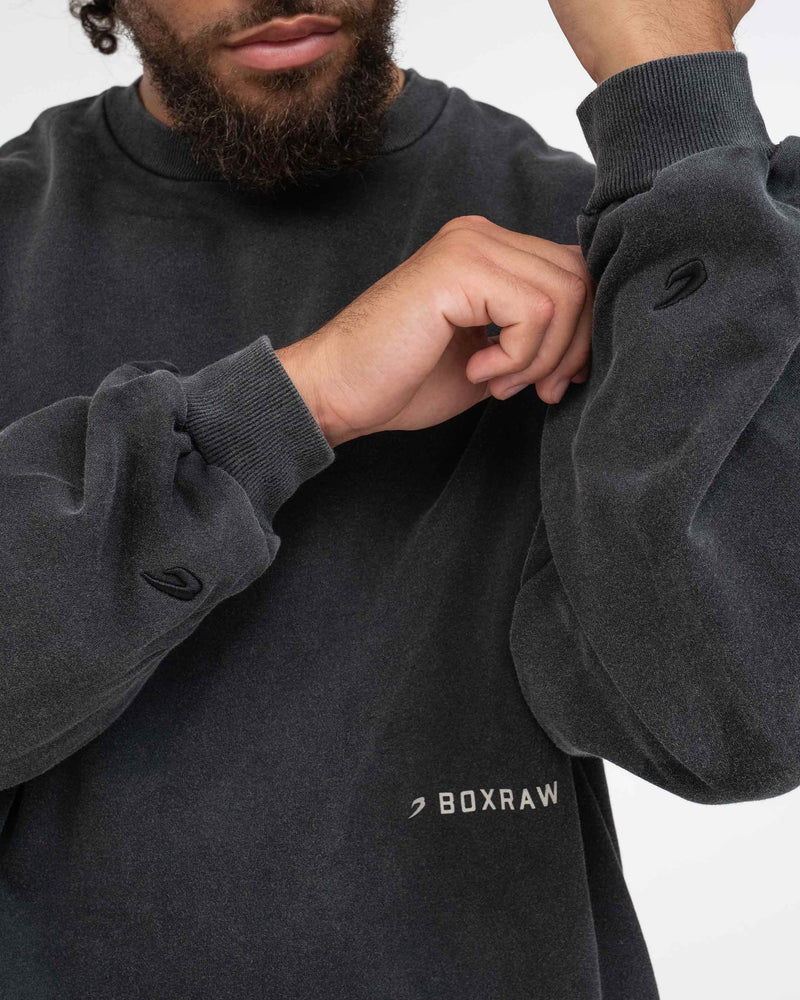 Sparring Club Oversized Sweatshirt - Washed Black
