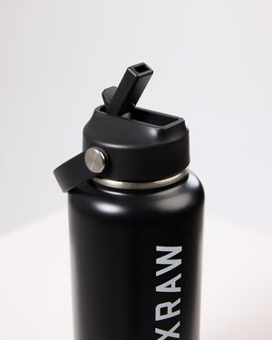 BOXRAW 32oz Steel Water Bottle - Black