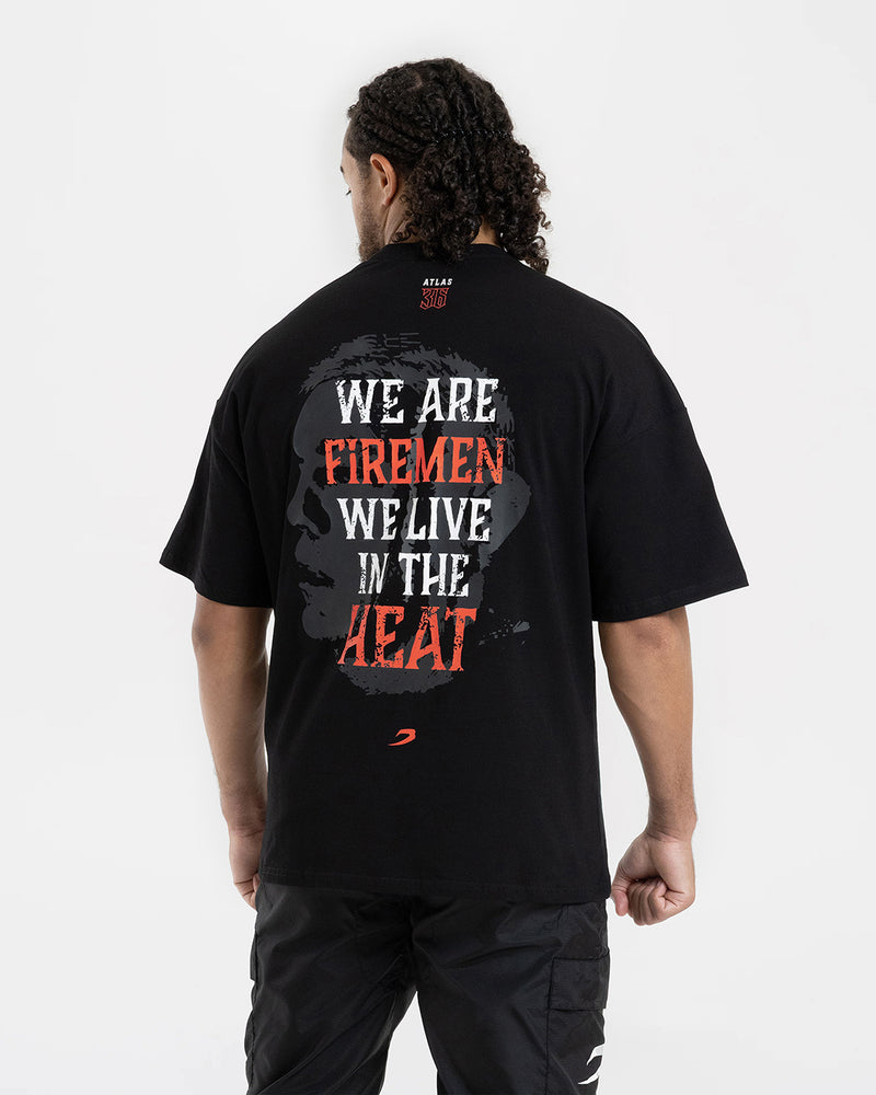 Teddy Atlas Heat Oversized T-Shirt - Black