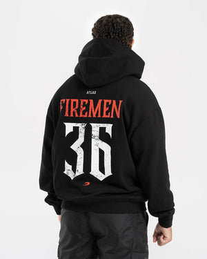 Teddy Atlas Firemen Oversized Hoodie - Black