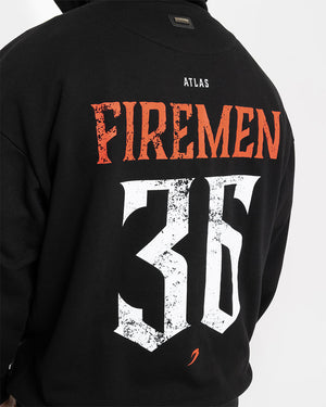 Teddy Atlas Firemen Oversized Hoodie - Black
