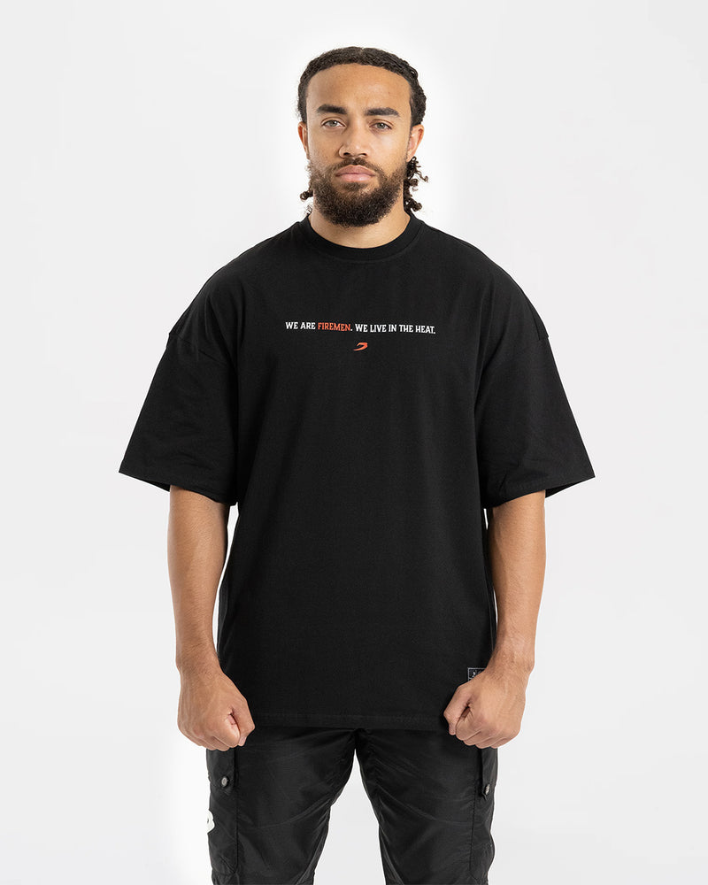 Teddy Atlas Firemen Oversized T-Shirt - Black