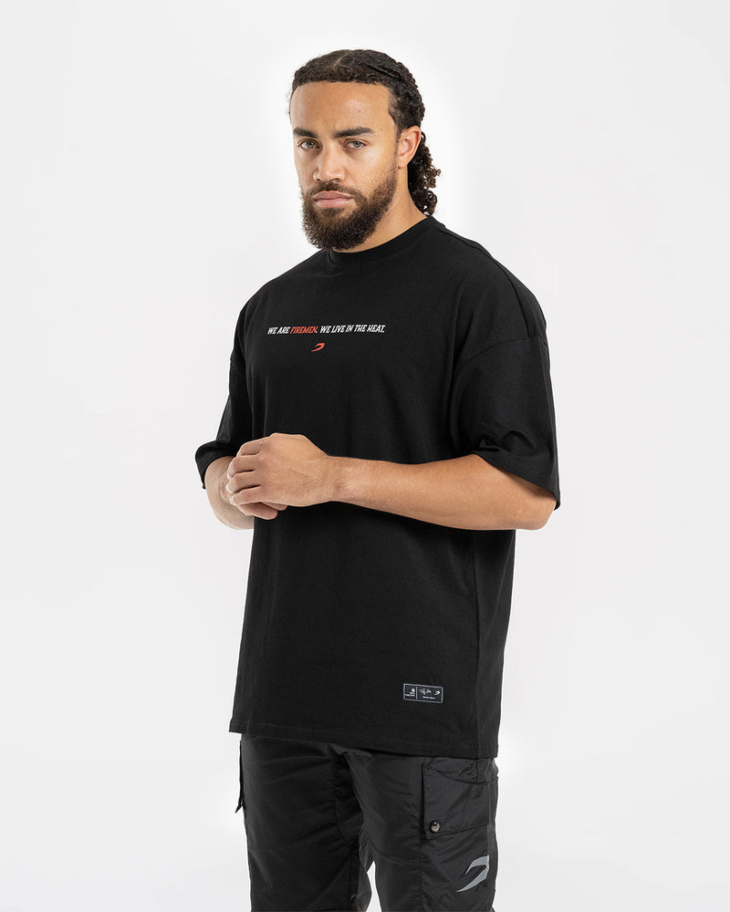 Teddy Atlas Firemen Oversized T-Shirt - Black