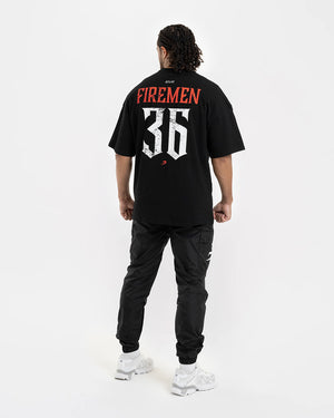 Teddy Atlas Firemen Oversized T-Shirt - Black