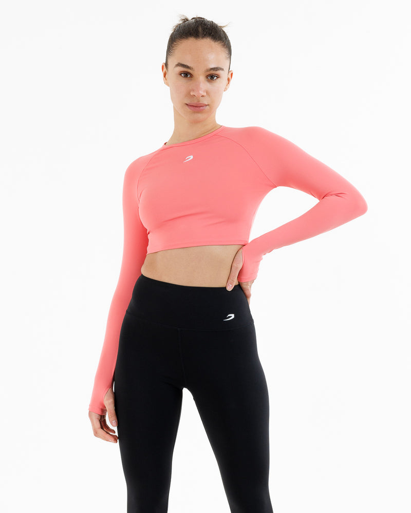 Gymshark Women's Vital Seamless 2.0 Long Sleeve Crop Top Charcoal