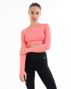 Gymshark Long Sleeve Compression Cropped Athletic Top Womens Size