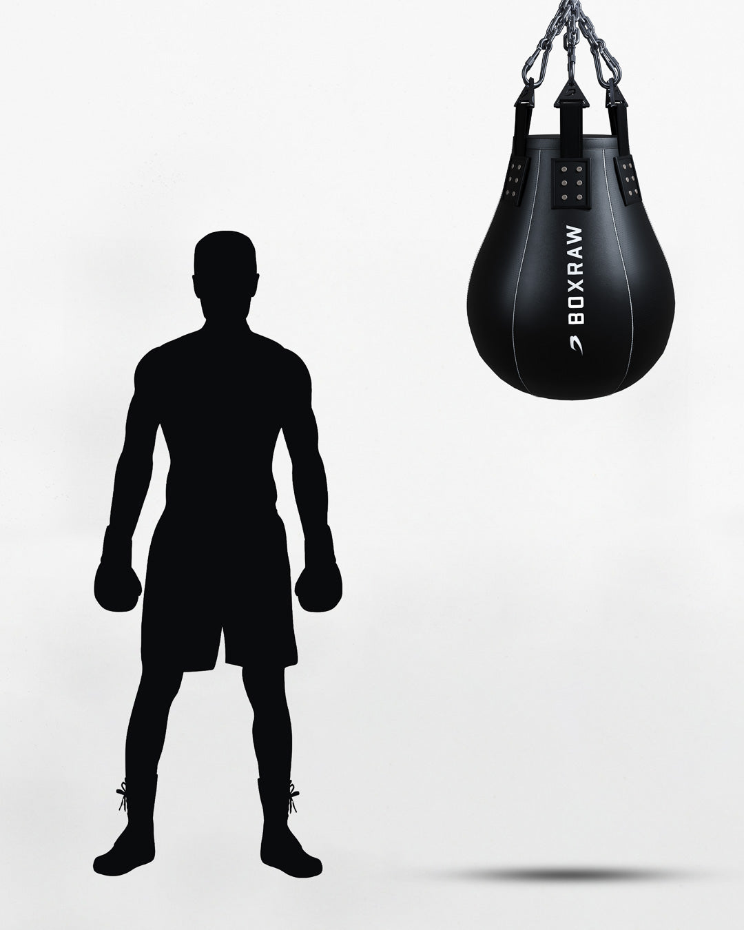 BOXRAW Uppercut Bag - Black/100lb