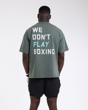 We Don't Play Boxing Oversized T-Shirt - Green