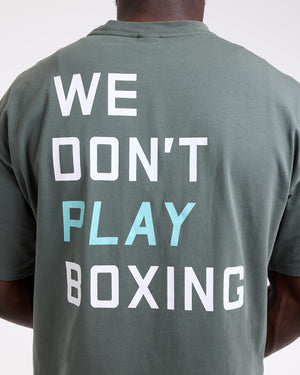 We Don't Play Boxing Oversized T-Shirt - Green