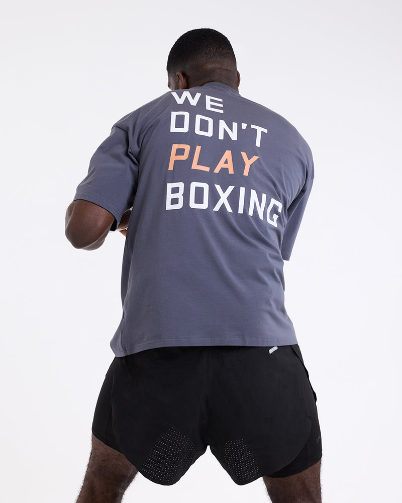 We Don't Play Boxing Oversized T-Shirt - Charcoal