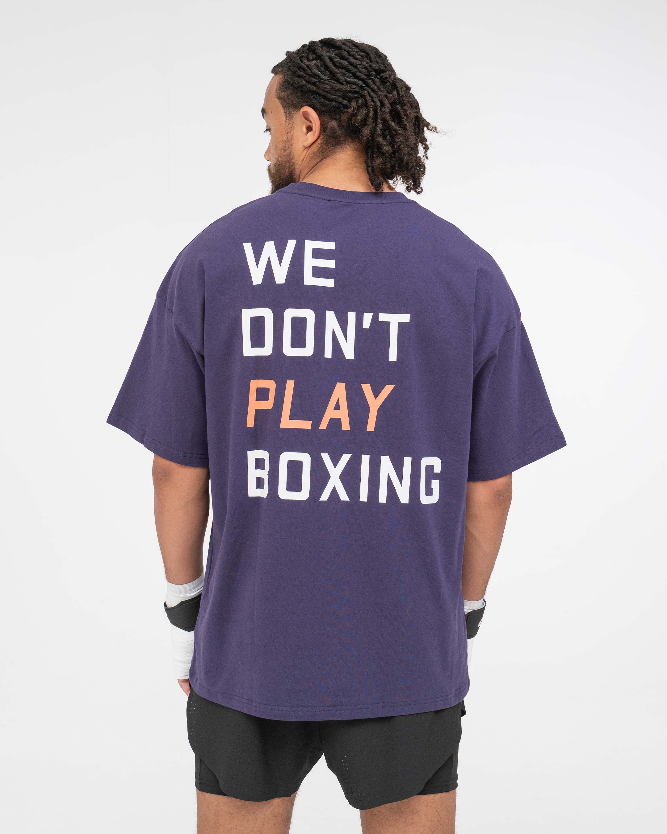 We Don't Play Boxing Oversized T-Shirt - Purple