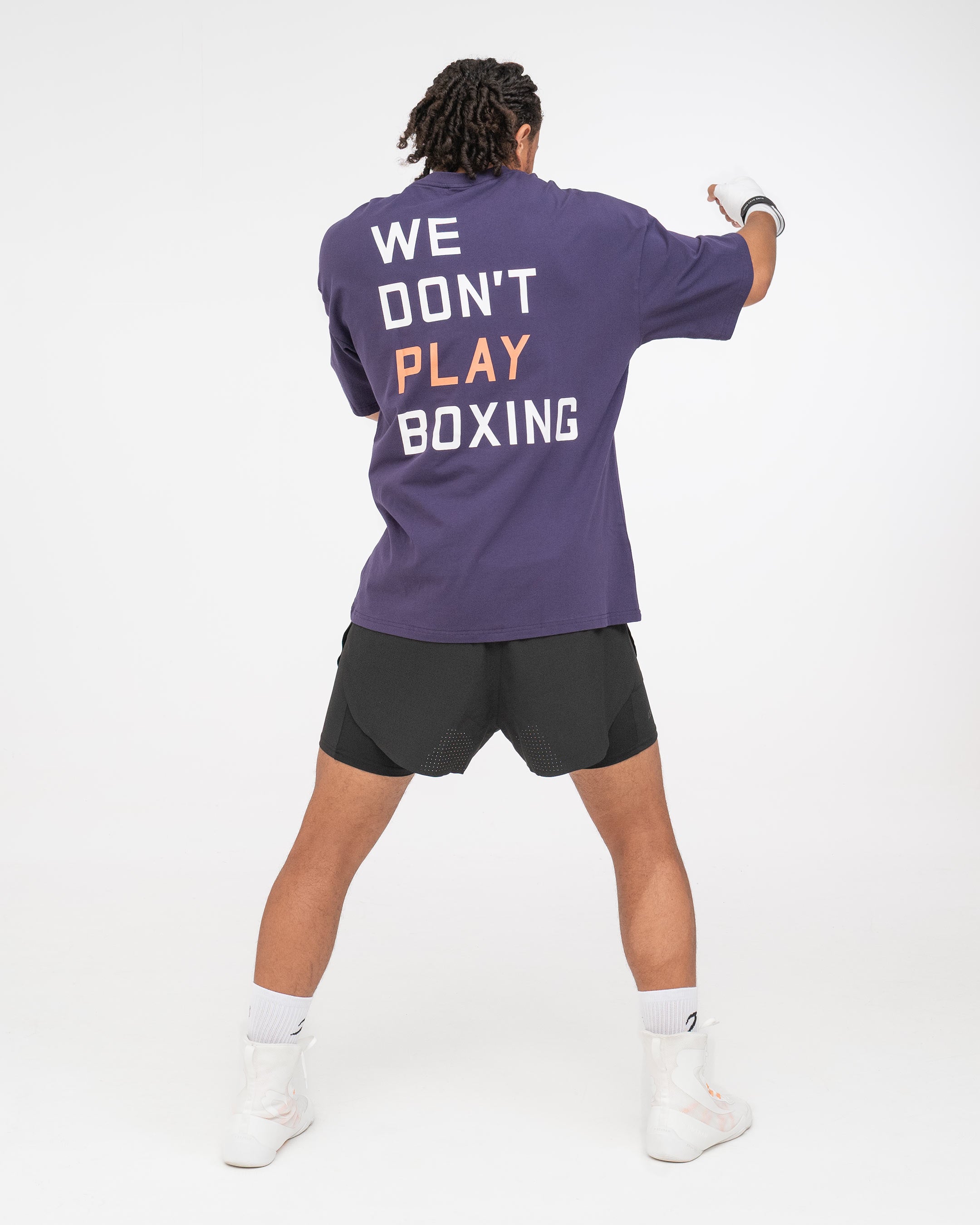 We Don't Play Boxing Oversized T-Shirt - Purple