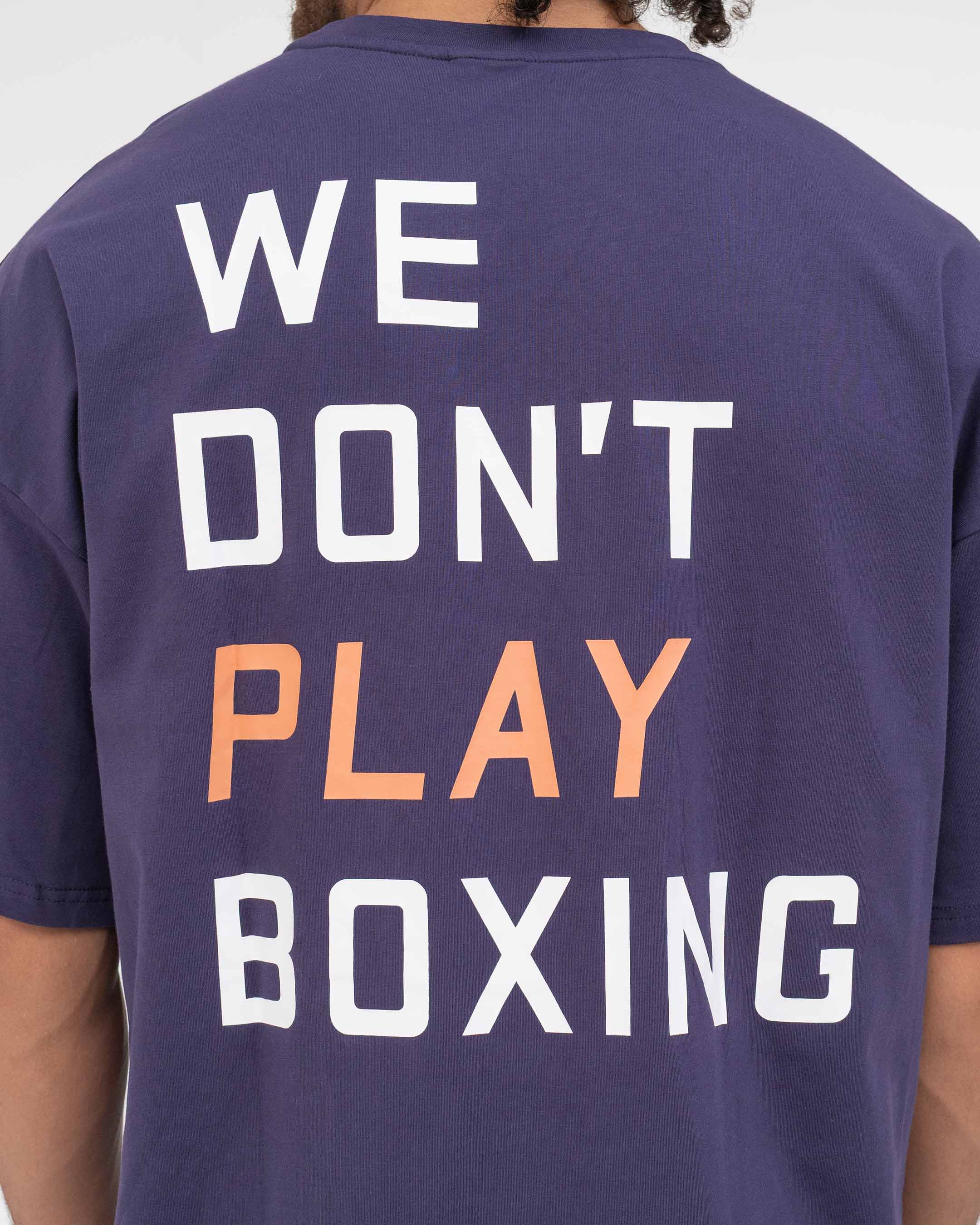 We Don't Play Boxing Oversized T-Shirt - Purple