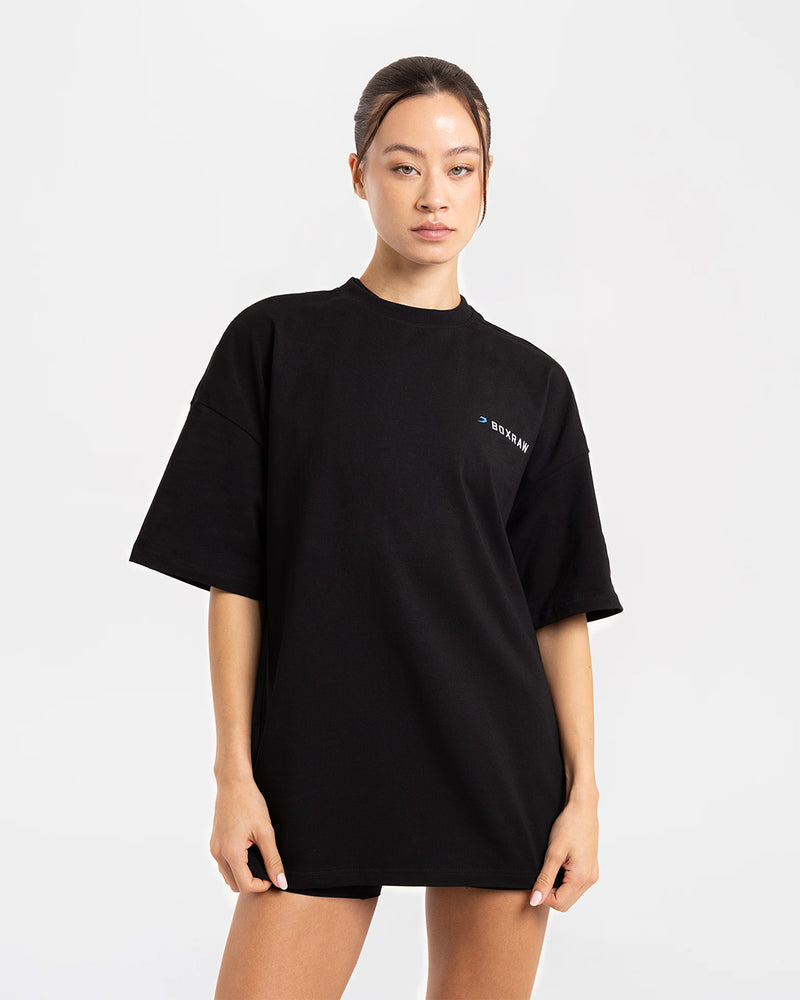 We Don't Play Boxing Oversized T-Shirt - Black/Blue