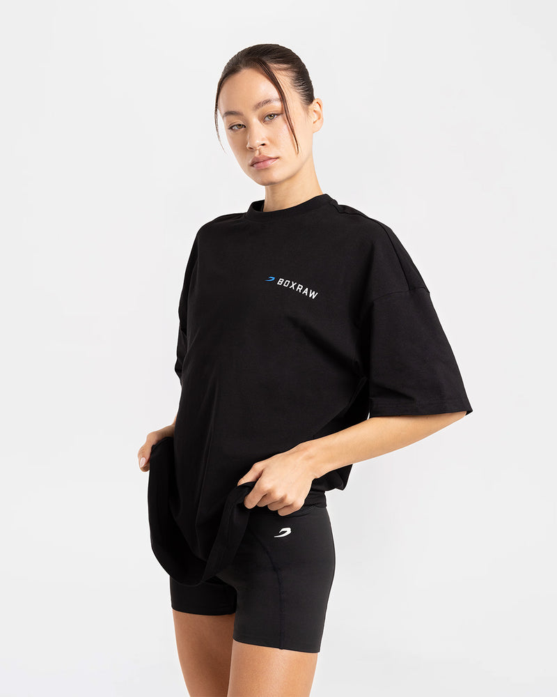 We Don't Play Boxing Oversized T-Shirt - Black/Blue