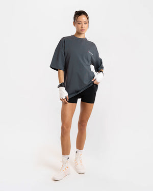 We Don't Play Boxing Oversized T-Shirt - Grey/Pink