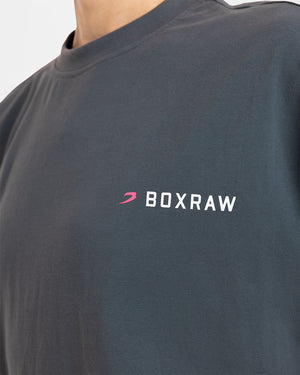 We Don't Play Boxing Oversized T-Shirt - Grey/Pink