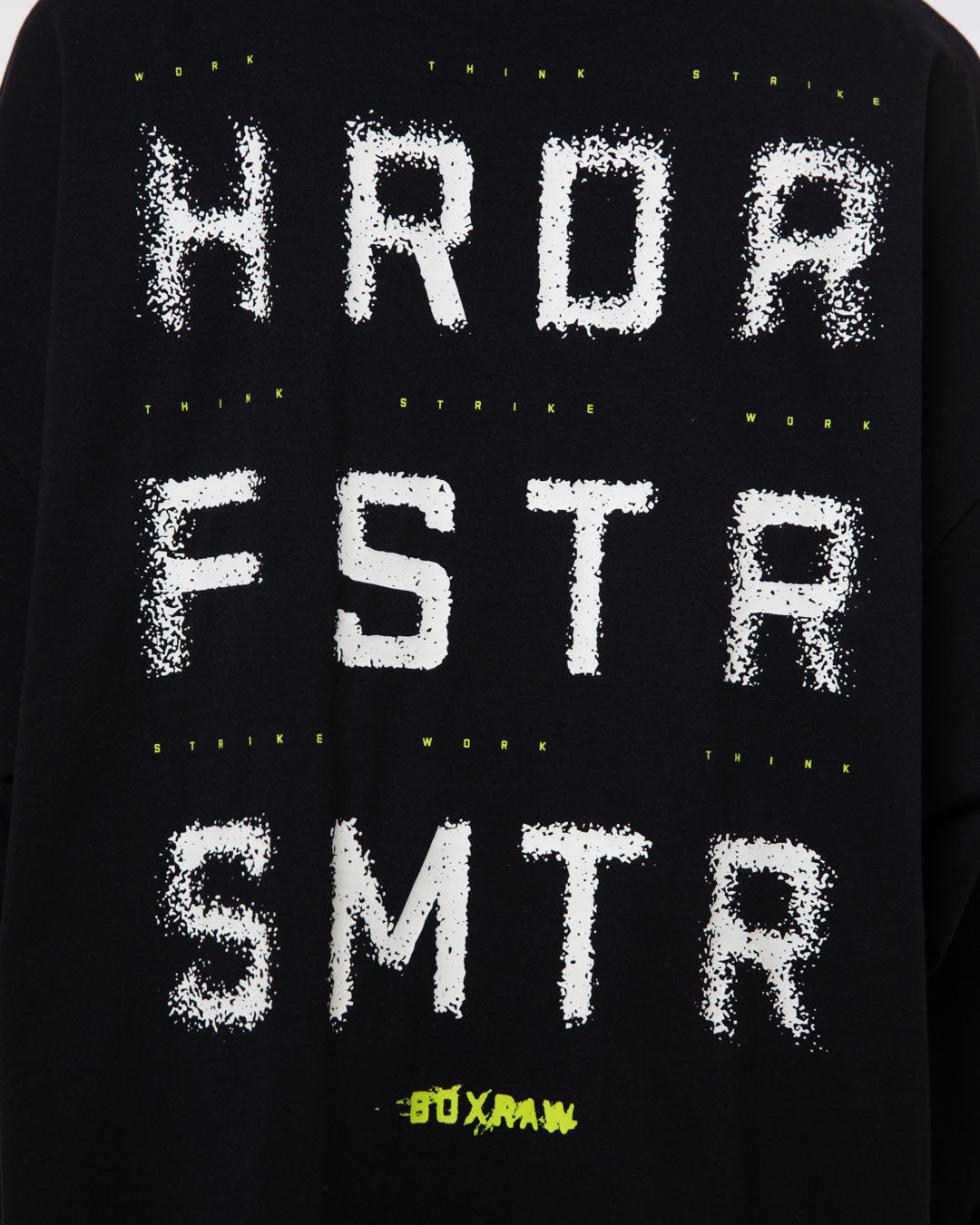 HRDR FSTR SMTR Oversized Long Sleeve T-Shirt - Black