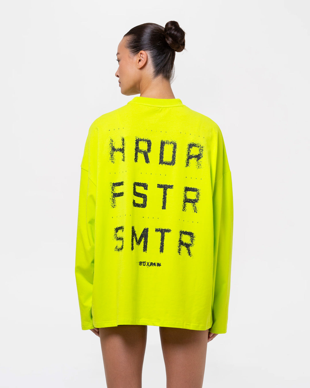 HRDR FSTR SMTR Oversized Long Sleeve T-Shirt - Lime