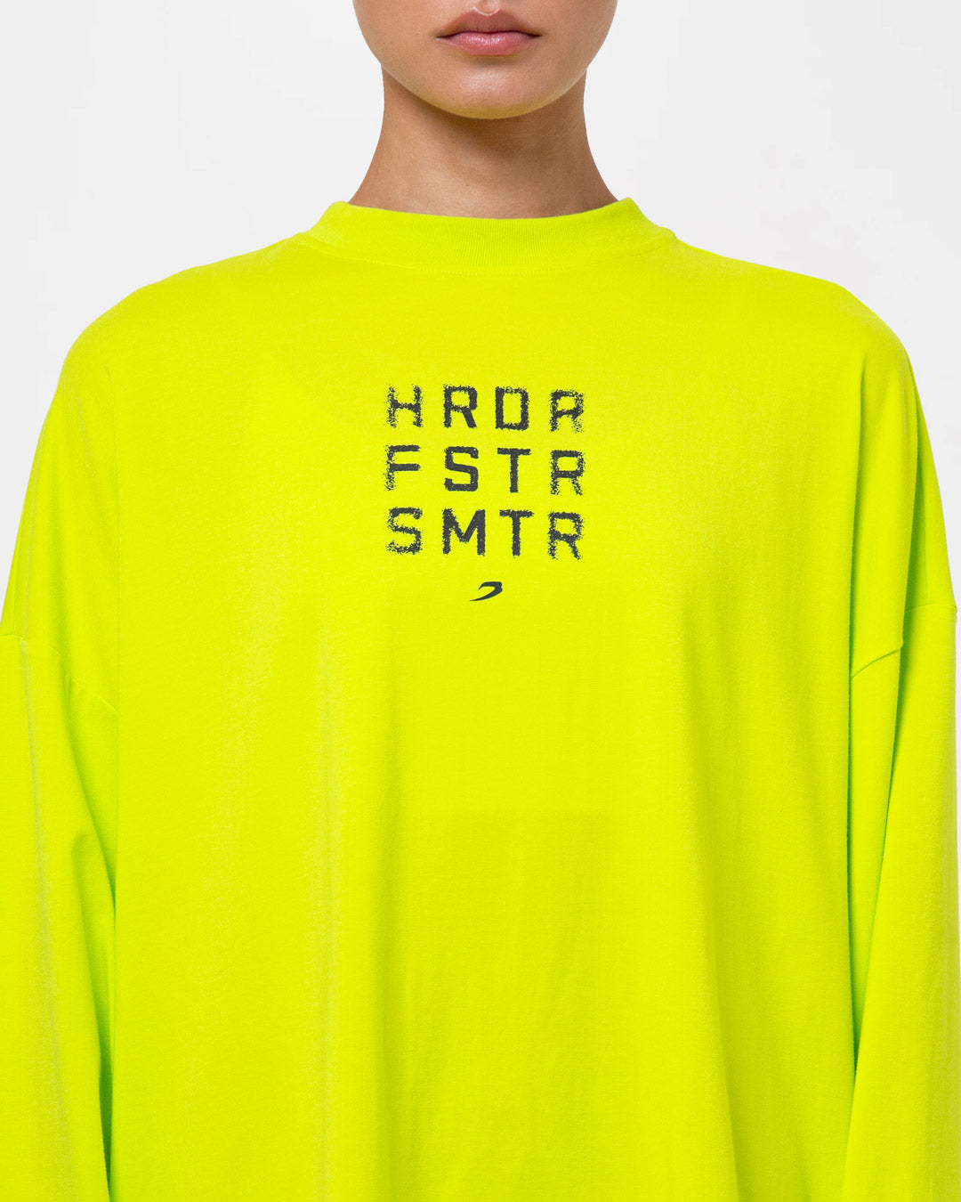 HRDR FSTR SMTR Oversized Long Sleeve T-Shirt - Lime