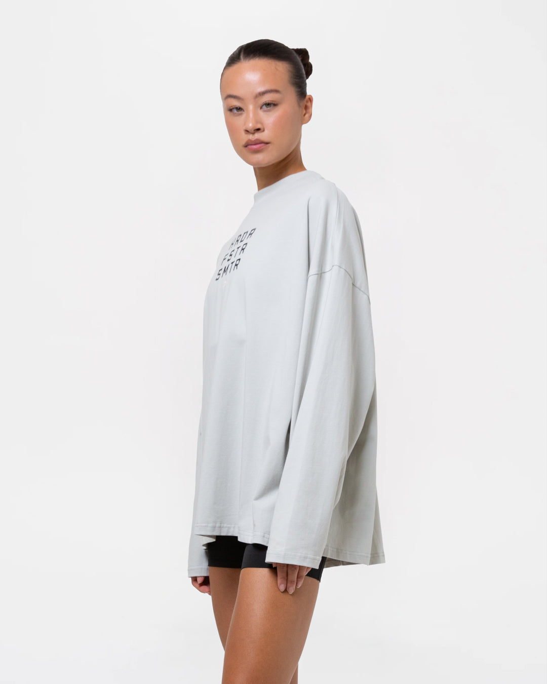 HRDR FSTR SMTR Oversized Long Sleeve T-Shirt - Slate