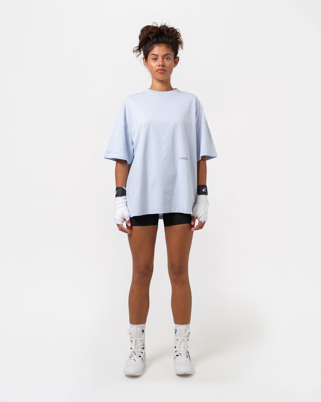 Sparring Club Fire Horse Oversized T-Shirt - Washed Baby Blue