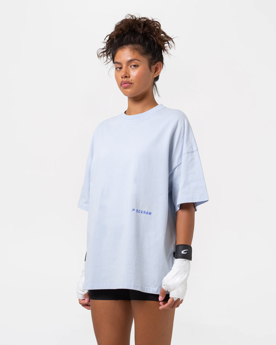 Sparring Club Fire Horse Oversized T-Shirt - Washed Baby Blue