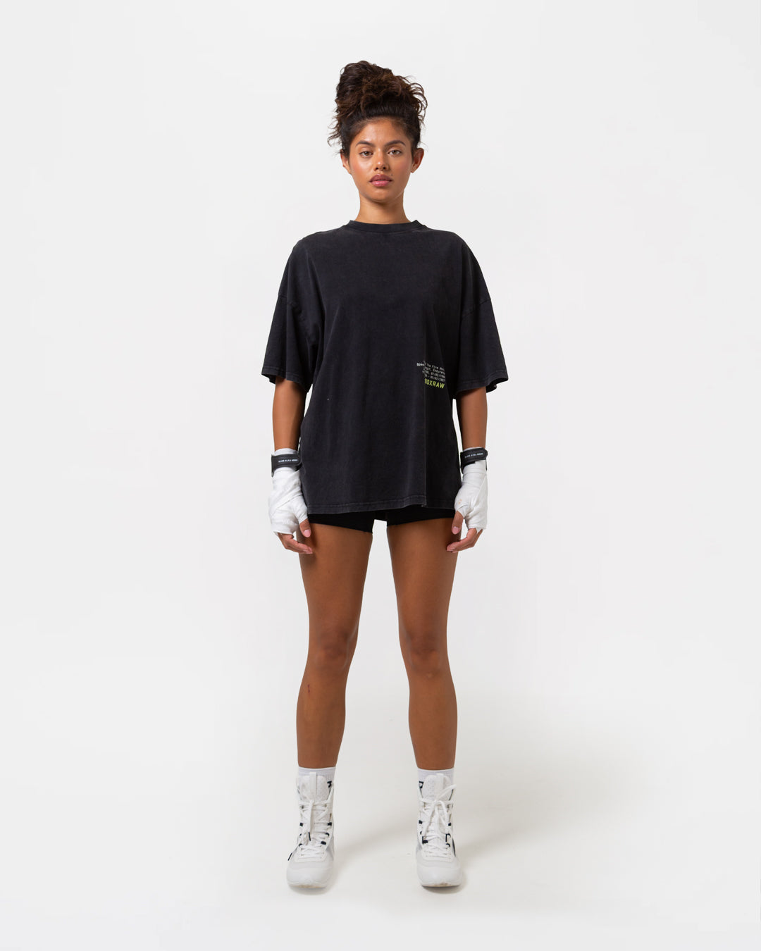 Sparring Club Fire Horse Oversized T-Shirt - Washed Black