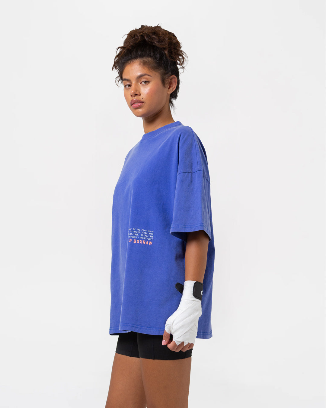 Sparring Club Fire Horse Oversized T-Shirt - Washed Blue