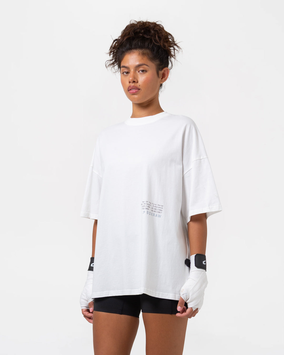 Sparring Club Fire Horse Oversized T-Shirt - Washed Ivory