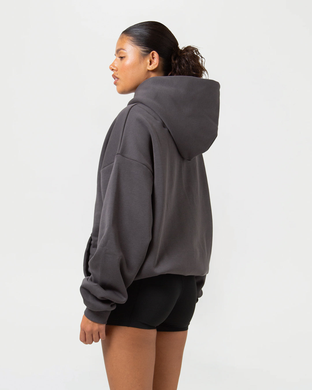 Strike Oversized Hoodie - Charcoal