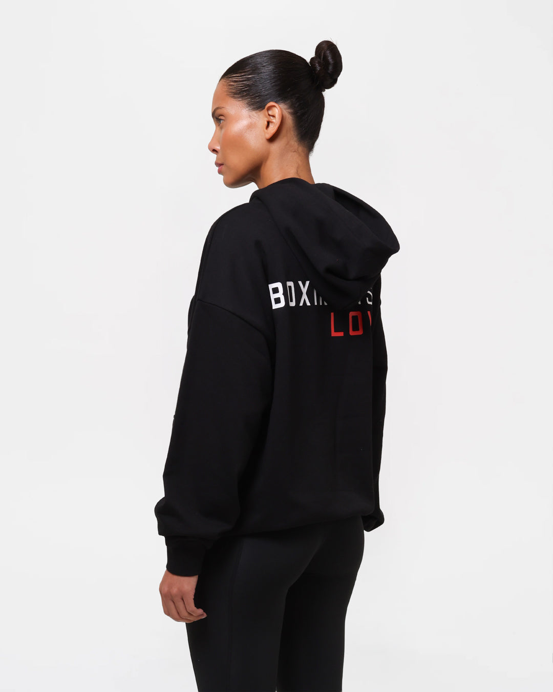 Boxing is Love Oversized Hoodie - Black