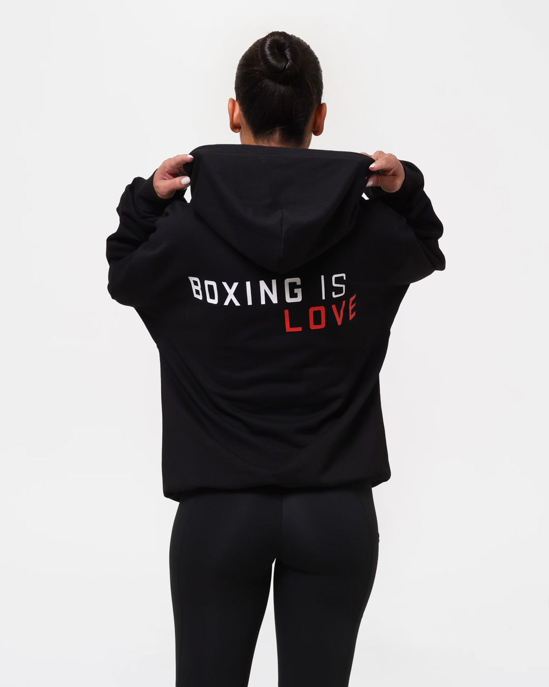Boxing is Love Oversized Hoodie - Black
