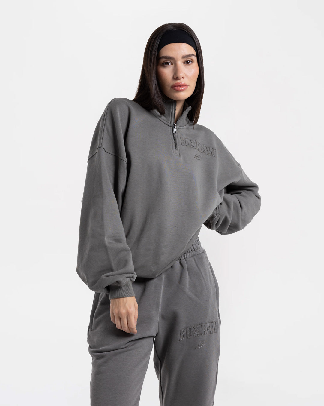 East Street 1/4 Zip - Distressed Grey