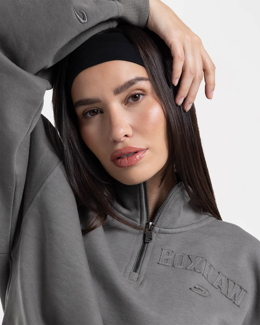 East Street 1/4 Zip - Distressed Grey