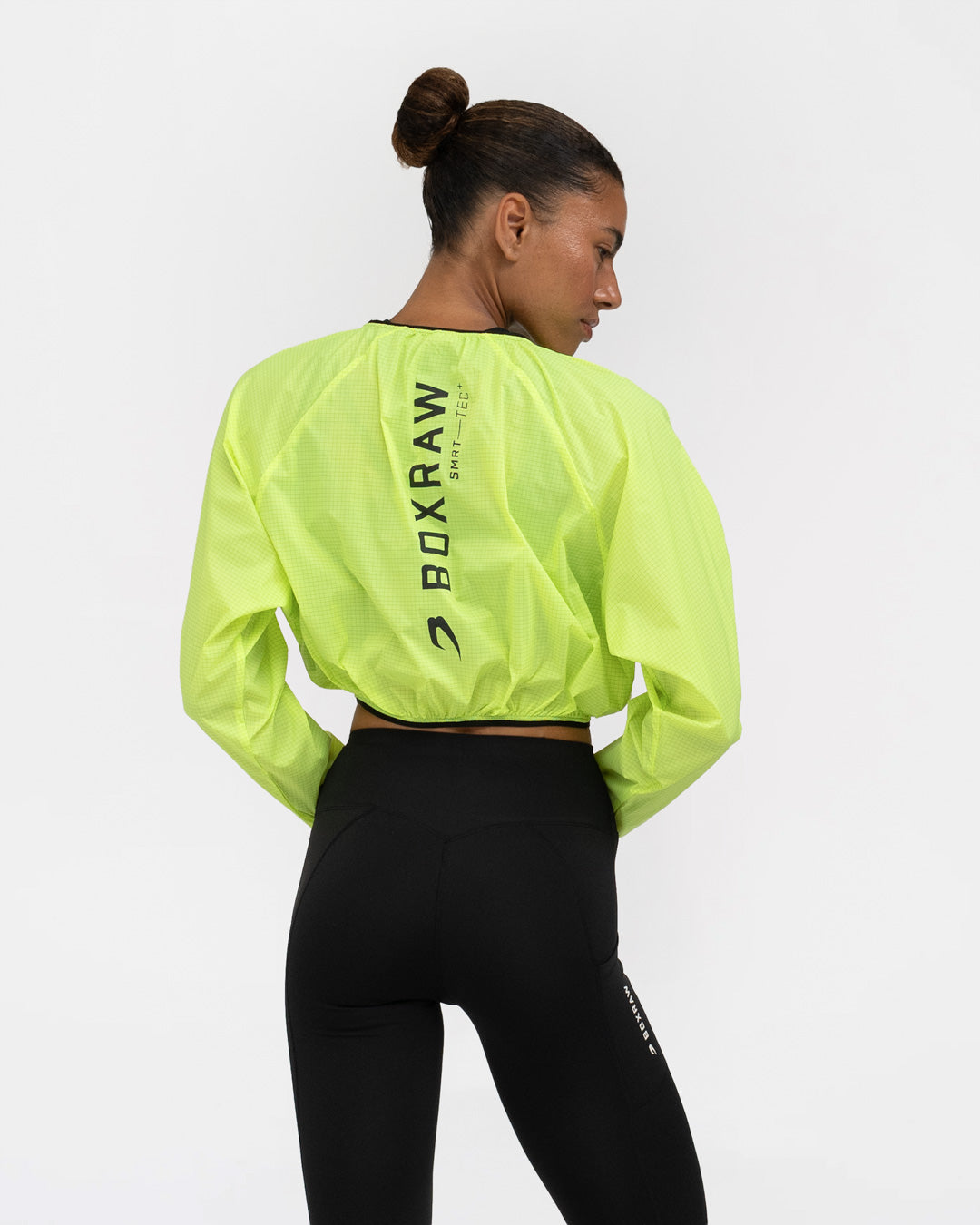 Genaro Cropped Windbreaker Crew - Neon Yellow