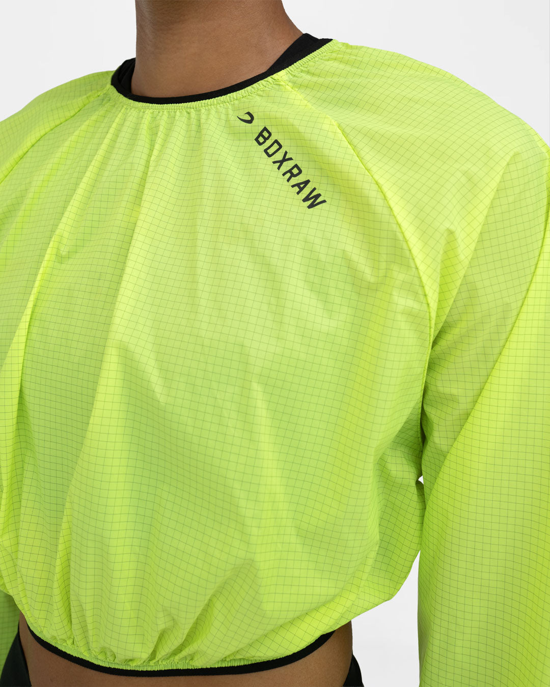Genaro Cropped Windbreaker Crew - Neon Yellow