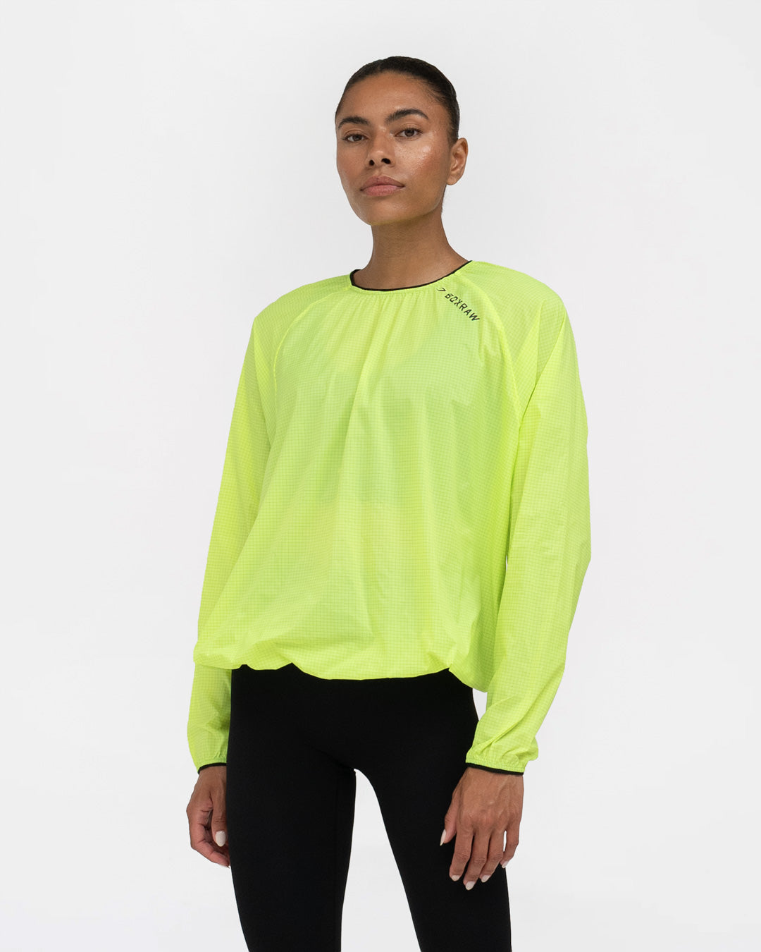 Genaro Oversized Windbreaker Crew - Neon Yellow