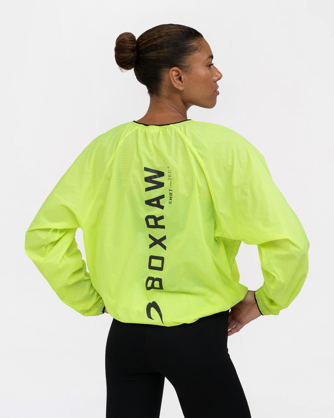 Genaro Oversized Windbreaker Crew - Neon Yellow