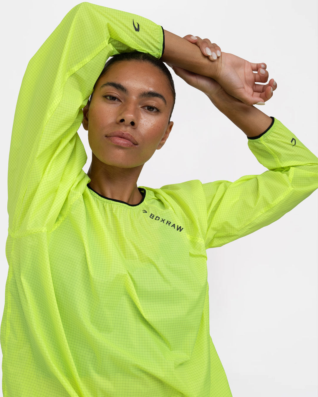 Genaro Oversized Windbreaker Crew - Neon Yellow