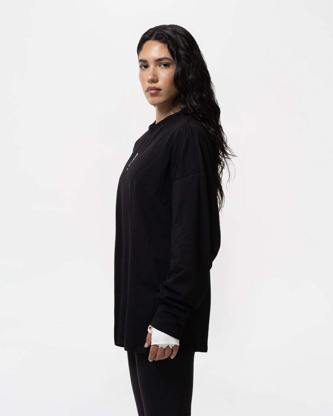 Lineal Long Sleeve T-Shirt - Black