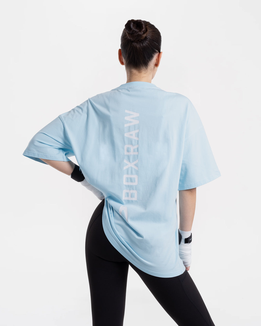 Lineal Oversized T-Shirt - Baby Blue