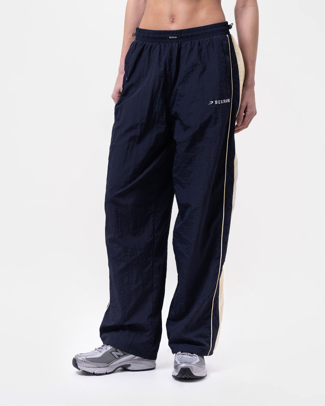Nell Track Bottoms - Navy/Cream