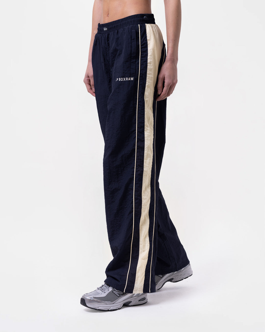 Nell Track Bottoms - Navy/Cream