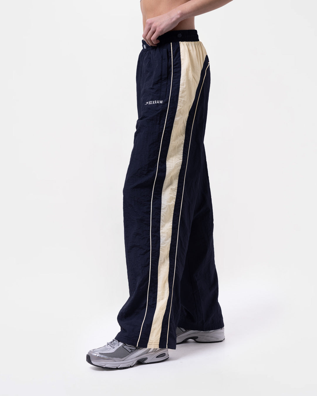 Nell Track Bottoms - Navy/Cream